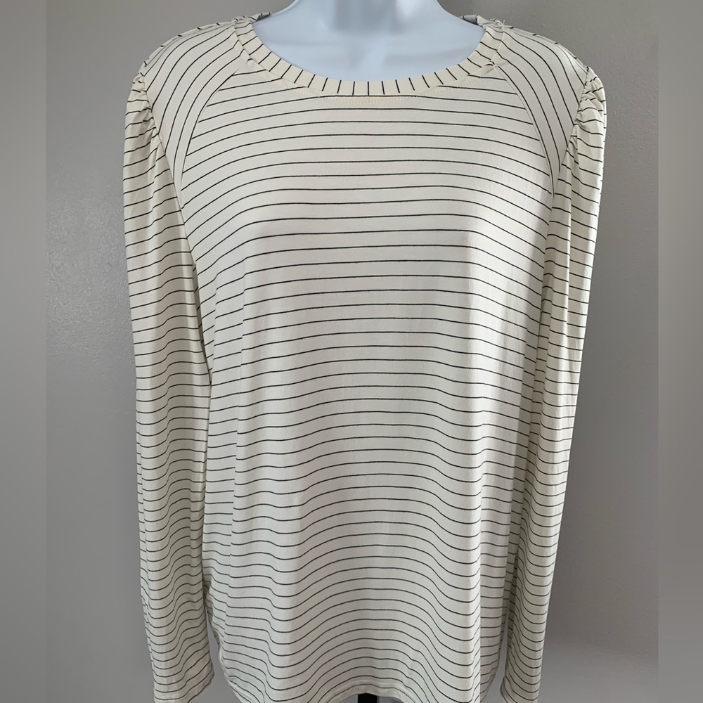 Modern Works Striped Long Sleeve Top